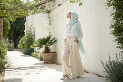 لباس تابستانی زنانه با پارچه نخ و لینن