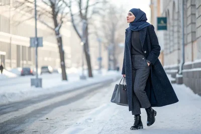 پالتو پشمی زنانه در فصل زمستان