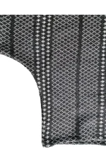 نمای روبرو از بلوز بافت دخترانه یقه گرد رنگ کرم تیره (توسی روشن و تیره) با بافت ریز و شیک