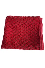 خرید مینی اسکارف نخی طرح چهارخانه ریز (تارتان) رنگ قرمز و مشکی