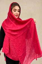 شال قرمز پلیسه دخترانه شاد