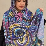 عکس دسته جمعی از رنگ‌های مختلف شال نخی ساده تک رنگ