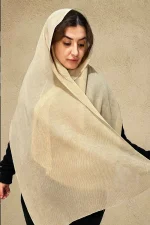 شال کرم ساده و شیک