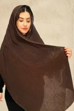 شال قهوه ای تیره پلیسه