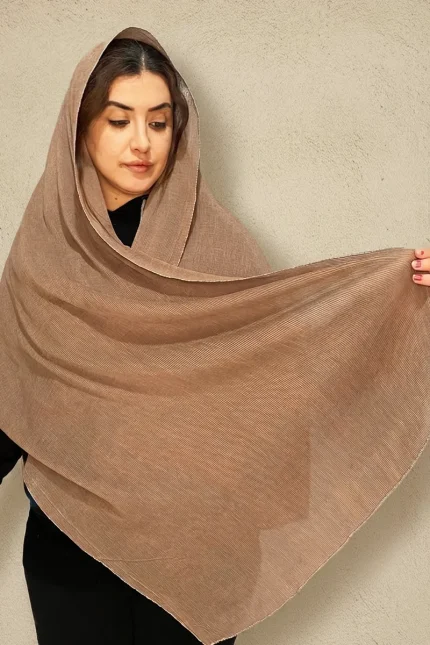 شال قهوه ای روشن (نسکافه ای)