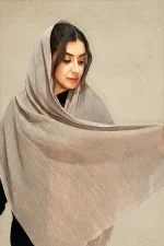 شال رنگ خنثی (خاکی)