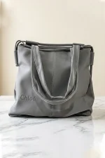 کیف طرح برند chloe به رنگ توسی - نمای جلو