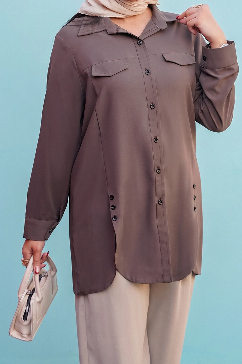 شومیز ژاکلین زنانه سایز بزرگ ریزشی